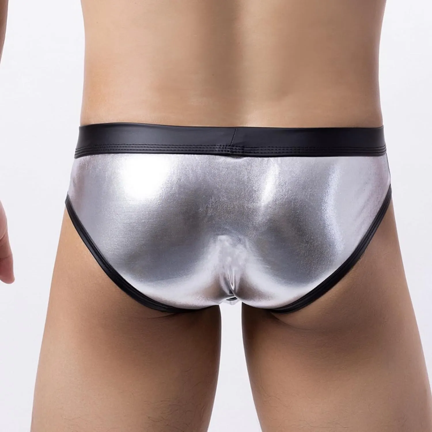 Jockstrap Men's Sexy Shiny Lingerie Underwear Low Waist Briefs G-Strings Thong