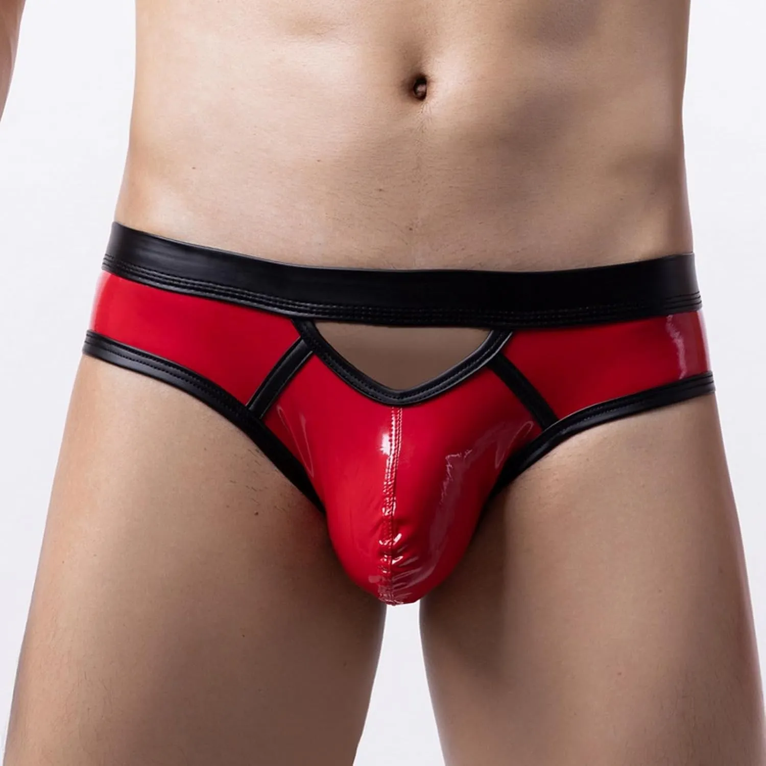 Jockstrap Men's Sexy Shiny Lingerie Underwear Low Waist Briefs G-Strings Thong