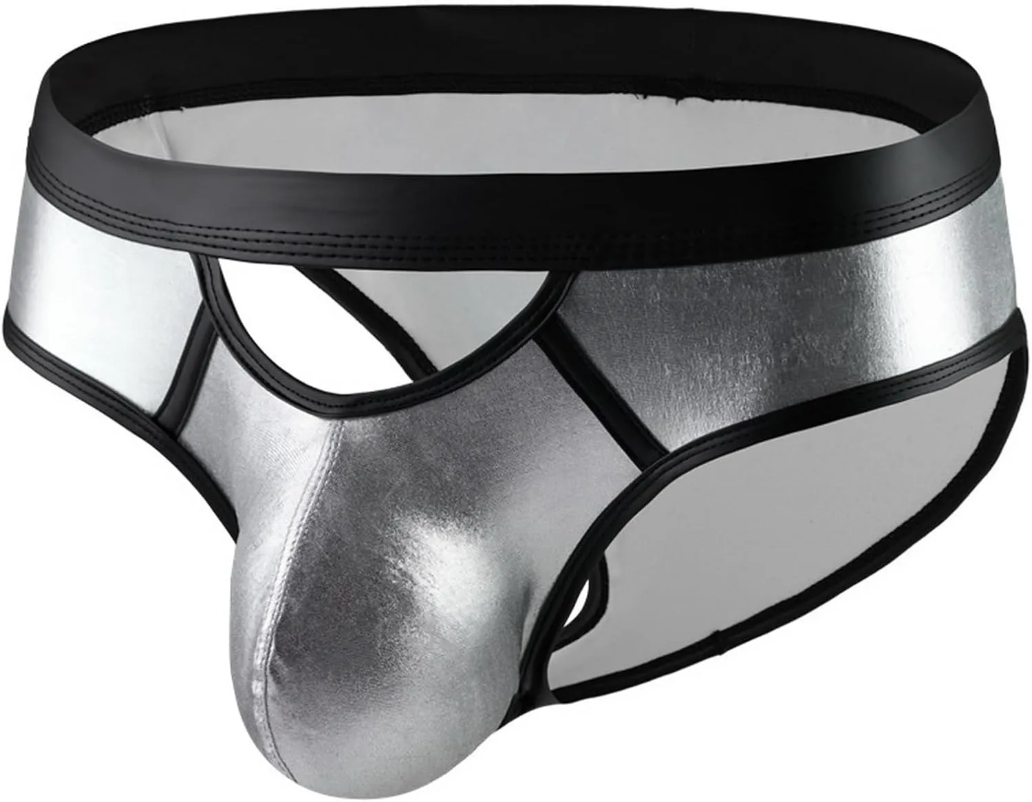 Jockstrap Men's Sexy Shiny Lingerie Underwear Low Waist Briefs G-Strings Thong