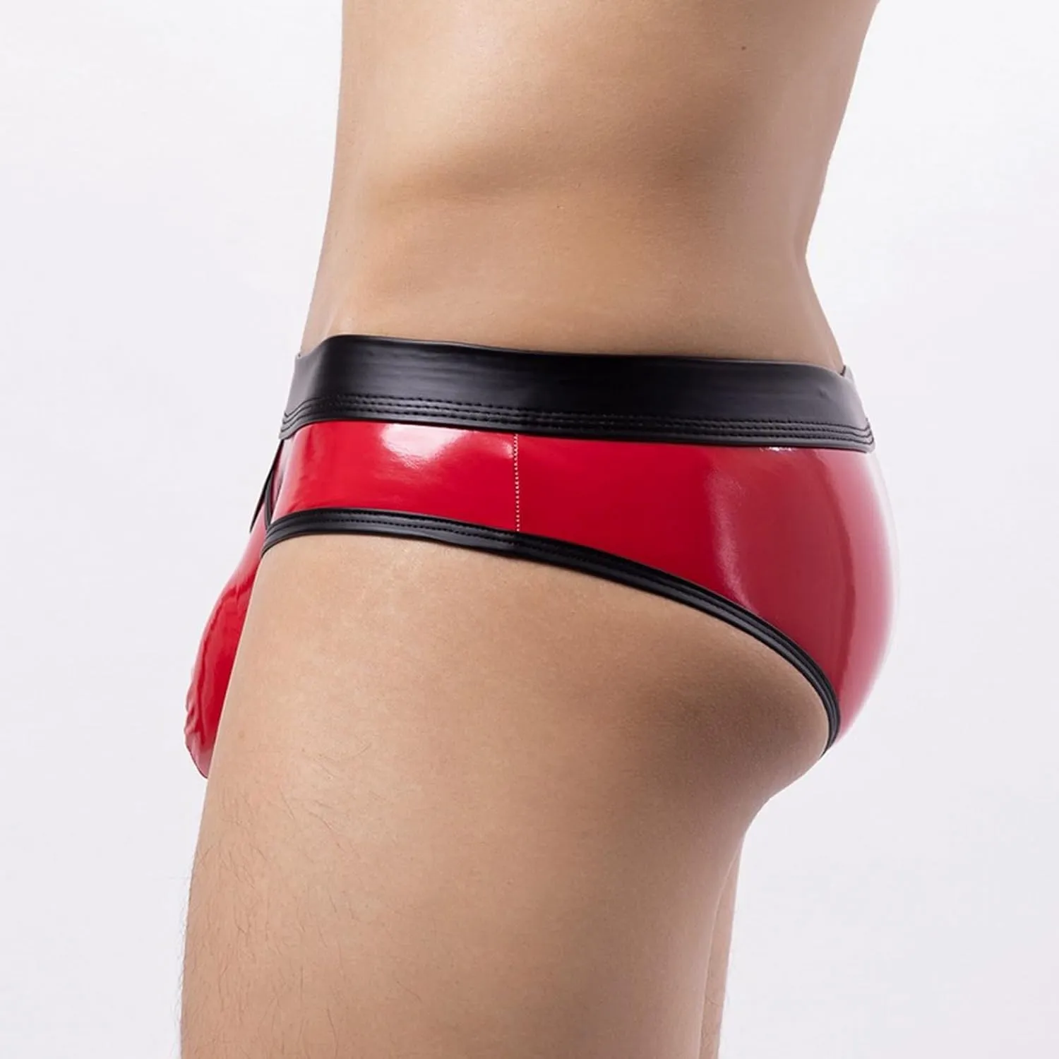 Jockstrap Men's Sexy Shiny Lingerie Underwear Low Waist Briefs G-Strings Thong
