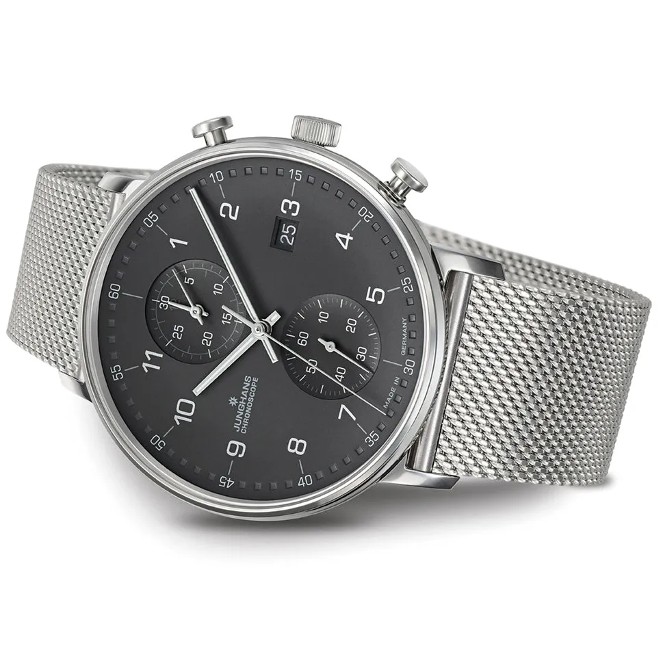 Junghans Form C Chronoscope Men's Silver Watch 41/4877.44