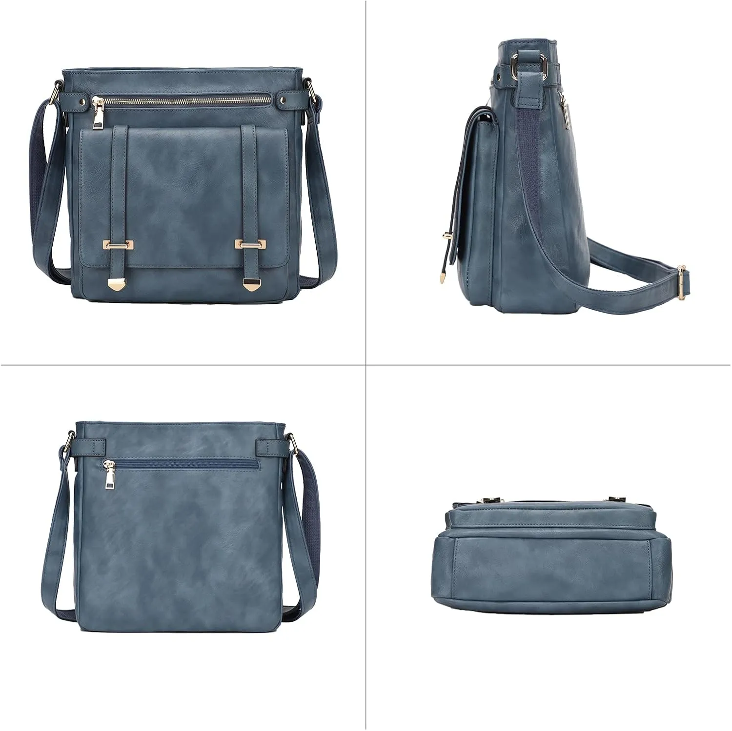 KL928 Crossbody Bags for Women Soft FAUX Leather Wallet Purses Adjustable Strap Medium Shoulder Handbags
