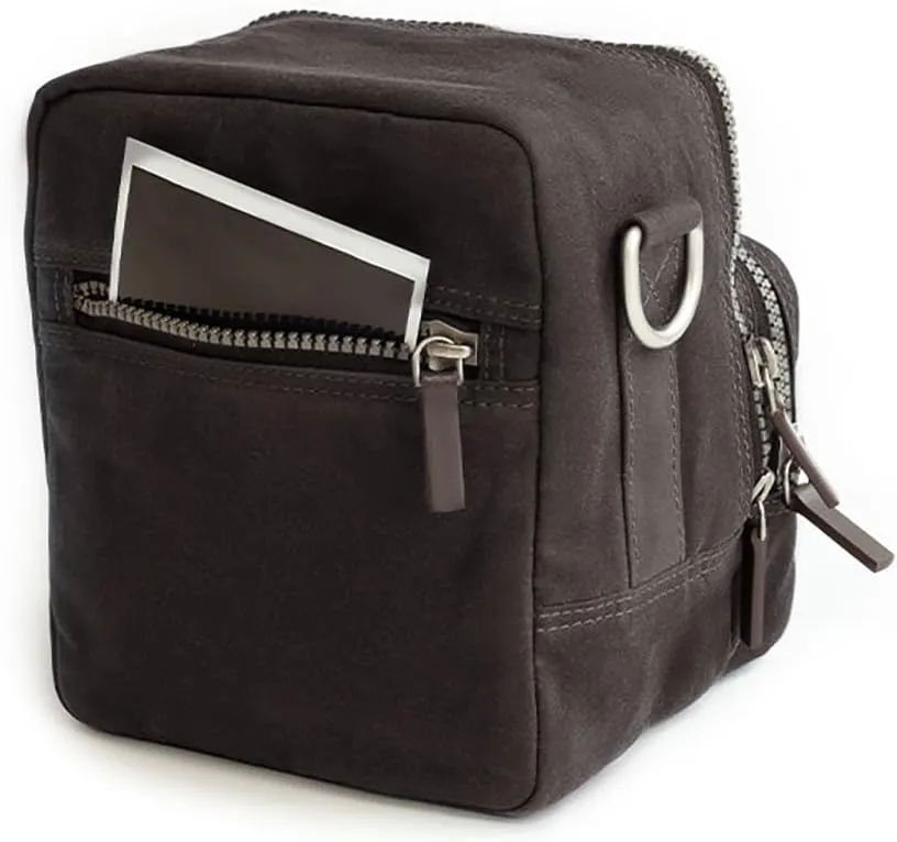 Kolo Carson Camera Bag for Polaroid Cameras, Light-Safe Film Storage, Strap, Black