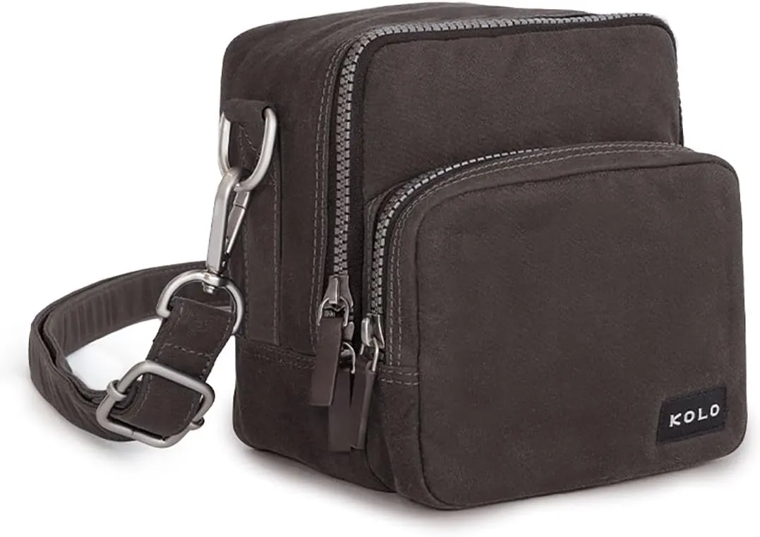 Kolo Carson Camera Bag for Polaroid Cameras, Light-Safe Film Storage, Strap, Black
