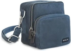 Kolo Carson Camera Bag for Polaroid Cameras, Light-Safe Film Storage, Strap, Navy