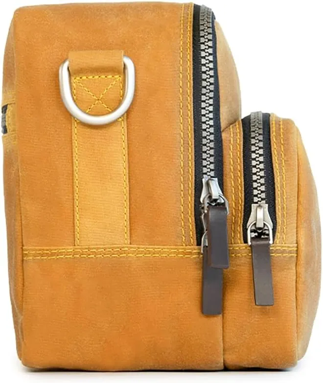 Kolo Carson Camera Bag for Polaroid Cameras, Light-Safe Film Storage, Strap, Ochre