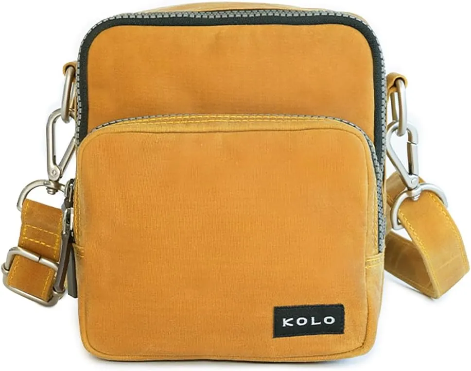 Kolo Carson Camera Bag for Polaroid Cameras, Light-Safe Film Storage, Strap, Ochre