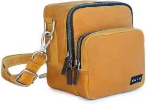 Kolo Carson Camera Bag for Polaroid Cameras, Light-Safe Film Storage, Strap, Ochre