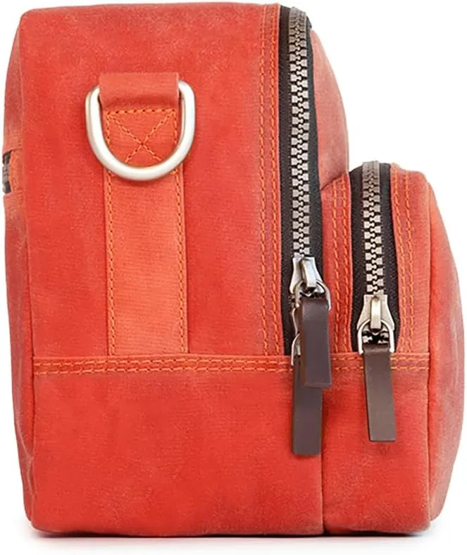 Kolo Carson Camera Bag for Polaroid Cameras, Light-Safe Film Storage, Strap, Persimmon