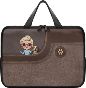 Laptop Bags Designer PU Leather Laptop Carrying Case Soft Leather Briefcase for Women