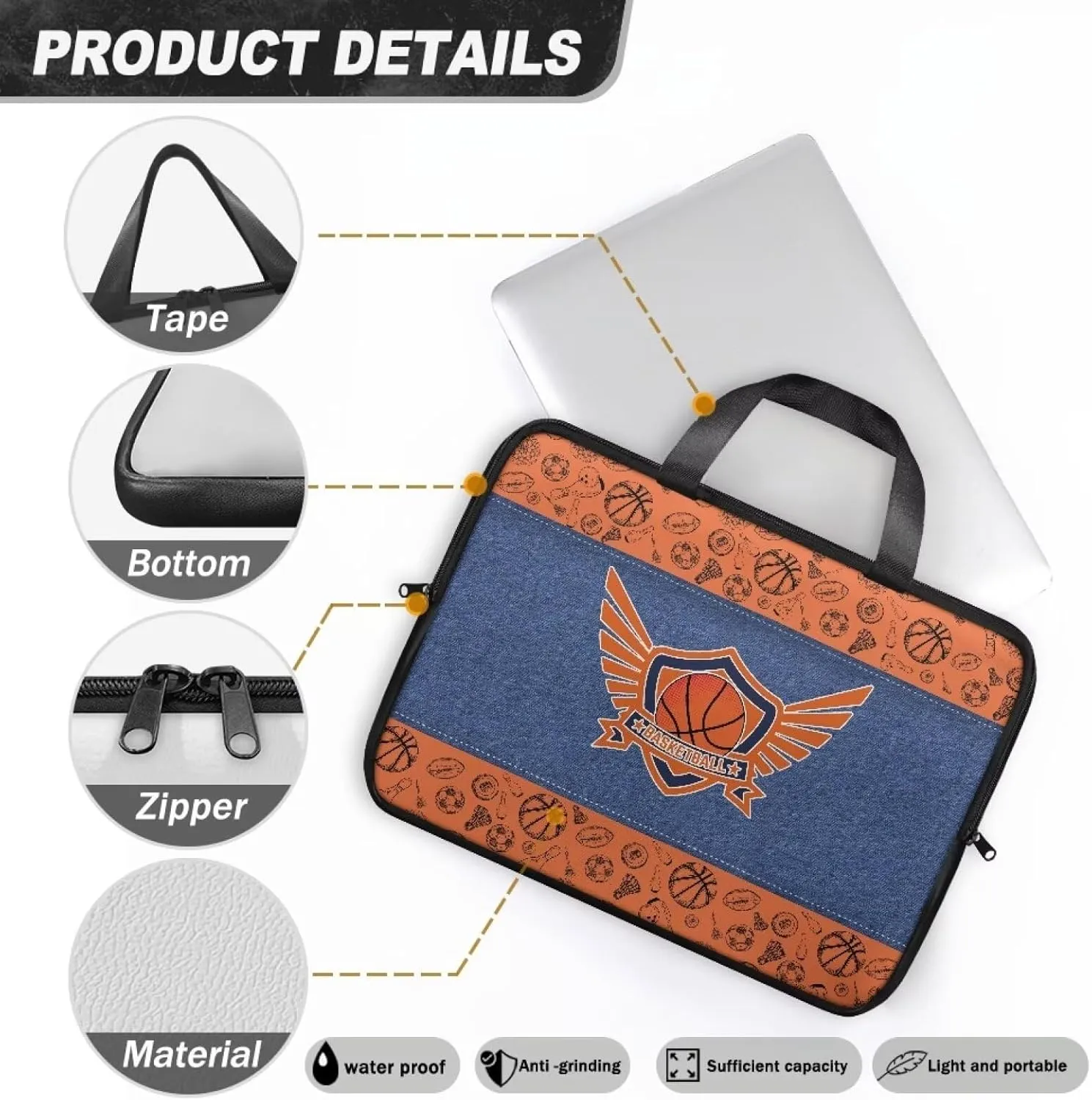 Laptop Bags Designer PU Leather Laptop Carrying Case Soft Leather Briefcase for Women