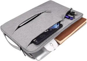 Laptop Briefcase for Women 13.3 Inches Notebook Handbag Polyester Material Organized Laptop Storage Grey