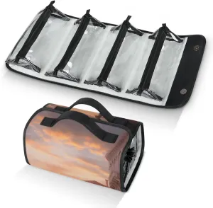 Large Capacity 4-in-1 Hanging Travel Toiletry Bag Storage Organizer With 4 Detachable Removable Zipper Clear Pouches Venice Water City