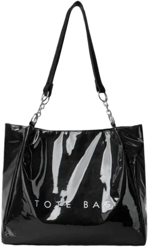 Large Capacity PVC Tote Bags for Women Plastic Letters Print Kraft Paper Handbag Clear Shopping Beach Shoulder Bag