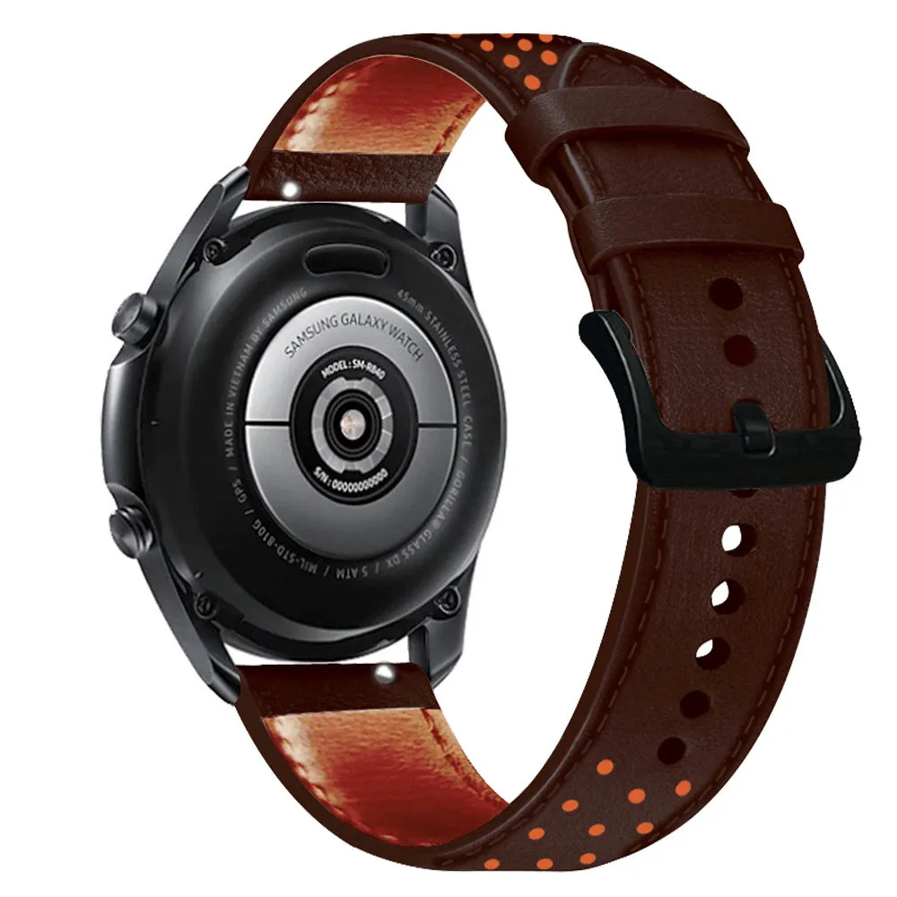 Leather watch band 22mm for Huawei GT2 Samsung S3