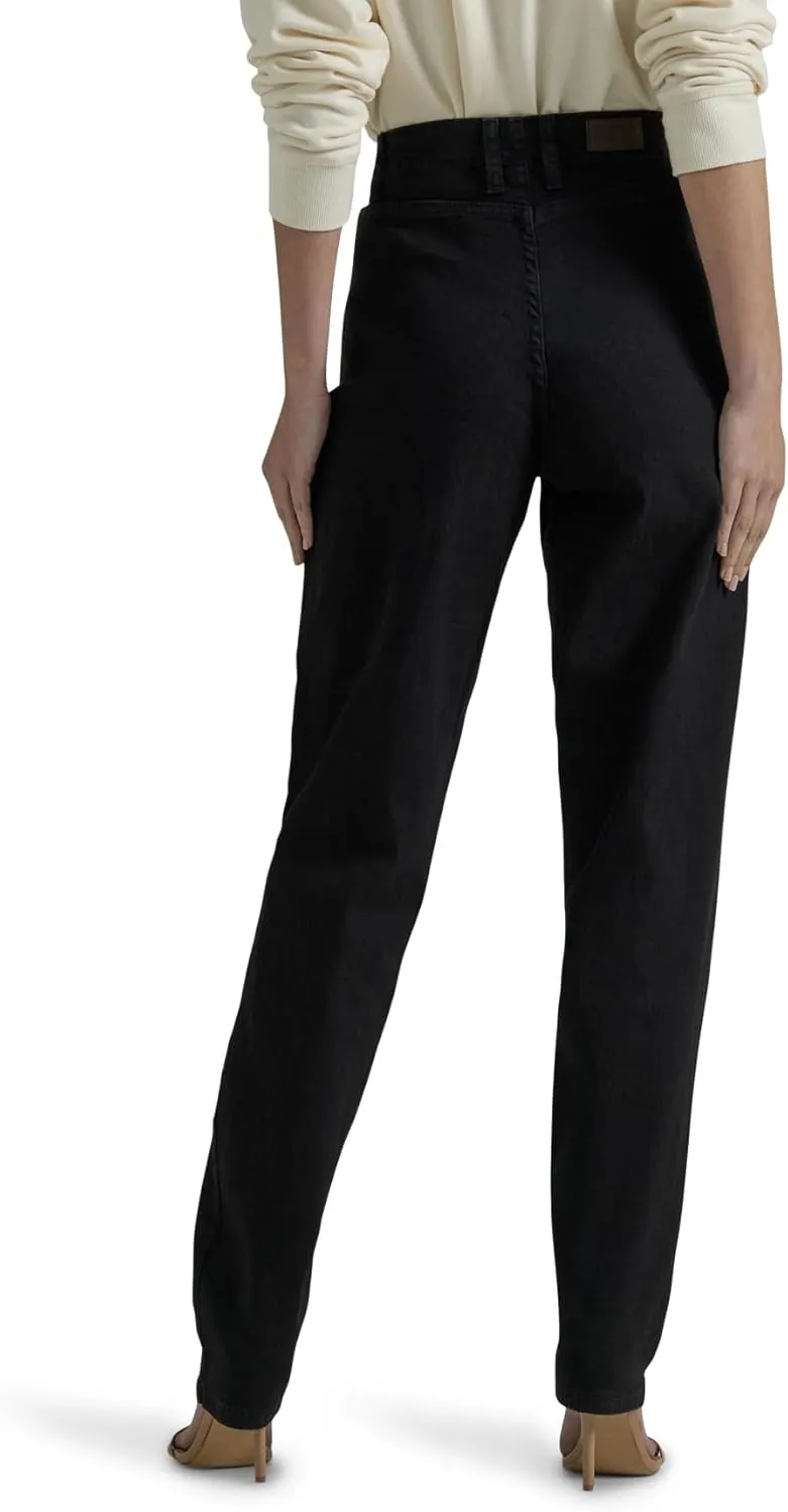 Lee Women's Petite Relaxed Fit Side Elastic Tapered Leg Jean