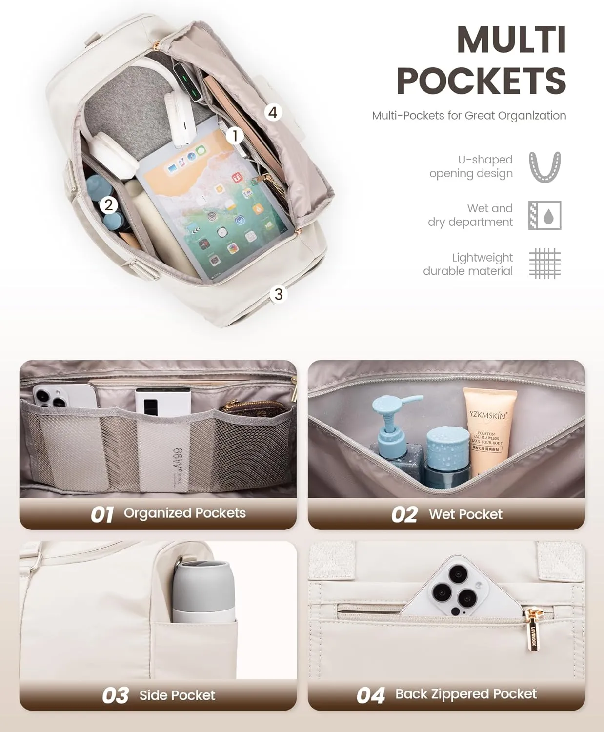 LOVEVOOK Gym bag for Women,Weekender Overnight Bags with Shoe Compartment, Personal Item Travel Duffle Bag with Toiletry Bag & Wet Pocket, Carry on Duffel Bags, Hospital Bags for Labor and Delivery