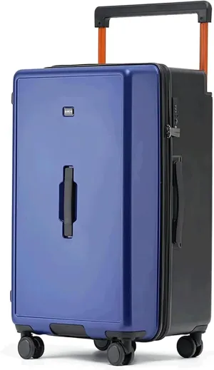 Luggage Suitcases With Wheels Large-capacity Luggage Hard Shell Combination Lock Carry On Luggage Fashion Safe Drop-proof Suitcase Lightweight And Durable(Blue black,30 inches)