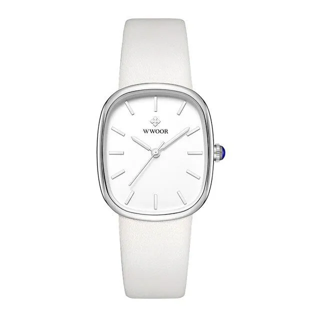 Luxury Leather Quartz Bracelet Watch for Women