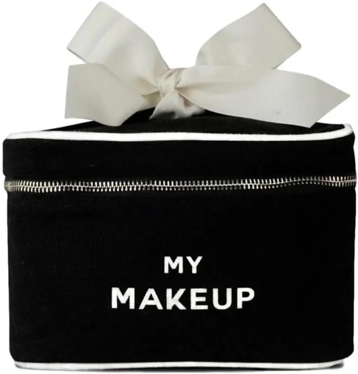 Makeup Bag for Women | Cosmetic Bag Organizer for Girls | Makeup Pouch for Traveling | Toiletry Bags for Women | Make Up Travel Pouches | Black
