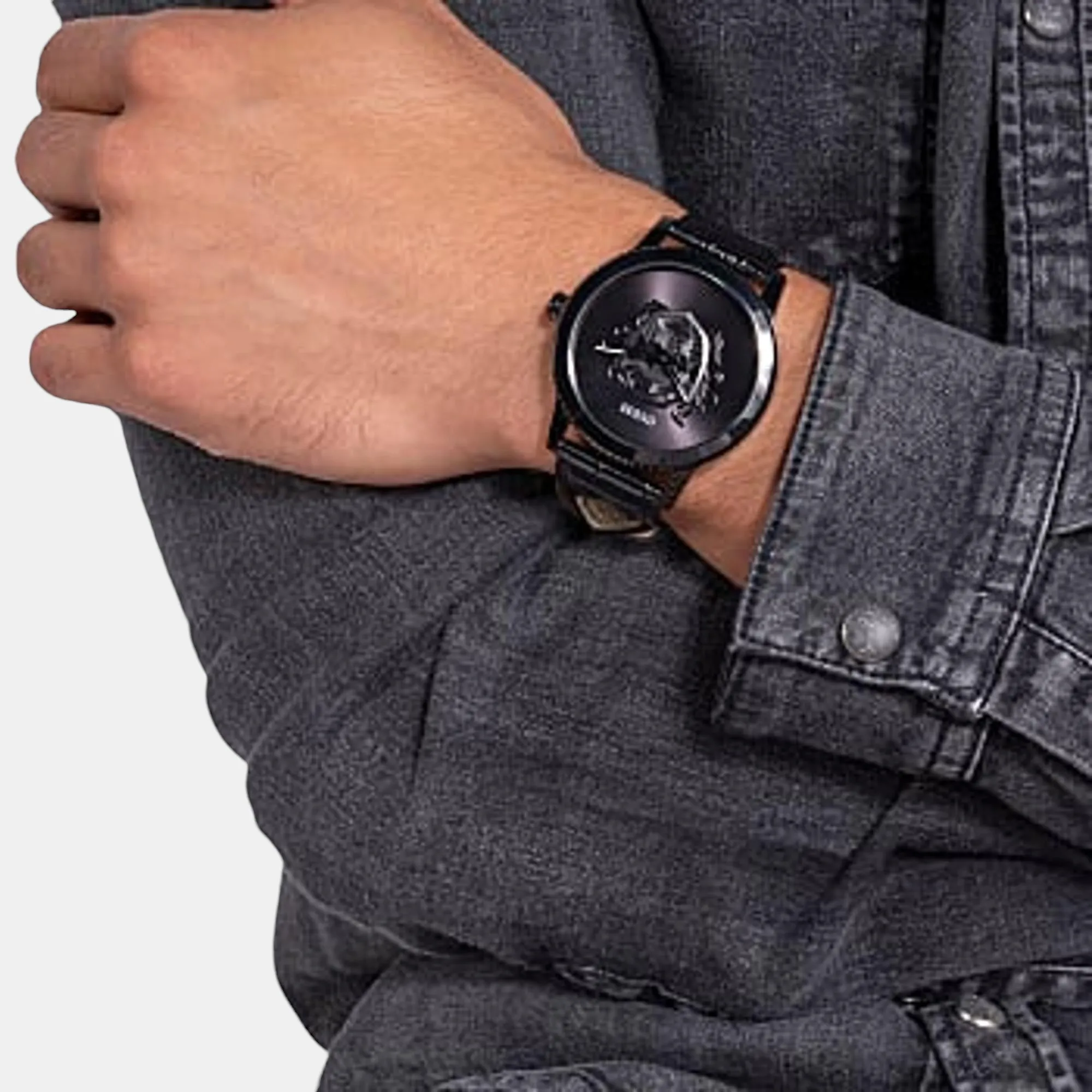 Men Analog Leather Watch GW0566G2
