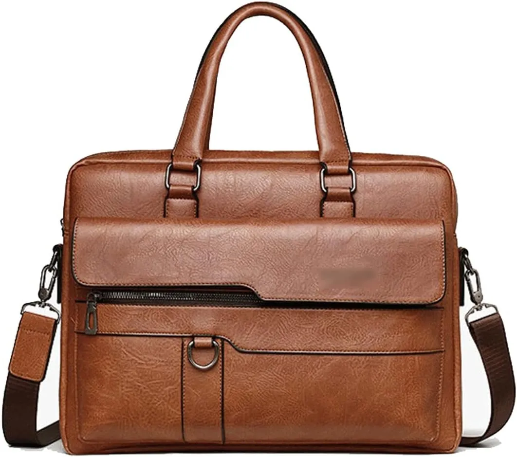 Messenger Bags Fashion Casual Vintage PU Leather Bag Mens Messenger Bag Men Shoulder Bags Male Laptop Briefcase Bag Men Handbags for Men