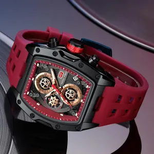 MF MINI FOCUS Men Watches Unique Wrist Watches (Chronograph/Waterproof/Luminous/Calendar) Soft Silicon Band Fashion Watches for Men