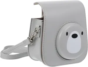 Mini 11/9/8 Camera Case Sturdy Pu Leather Instant Camera Bag Bear Pattern Design Safe Healthy Fashion for Family Friends
