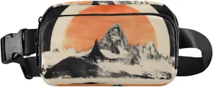Modern Art Mountain Fanny Packs for Women Men, Water Resistant Waist Pack Sling Bag Purse for Travel Hiking