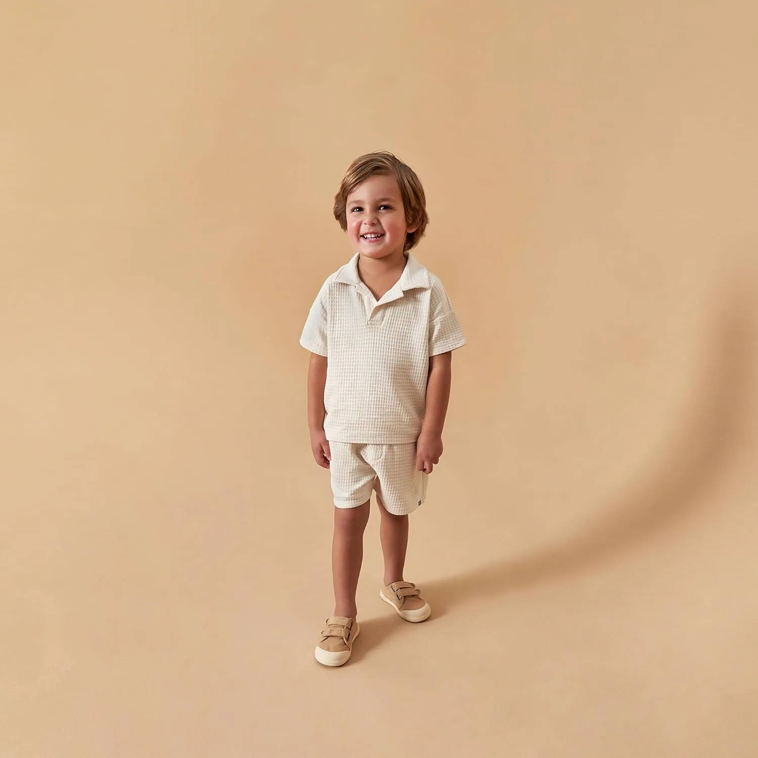 Modern Moments by Gerber Baby Boys 2-piece Johny Collar Shirt & Short Set