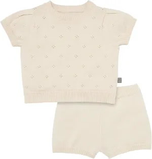 Modern Moments by Gerber Baby Girls 2-piece Sweater Knit Set (Top & Shorts)