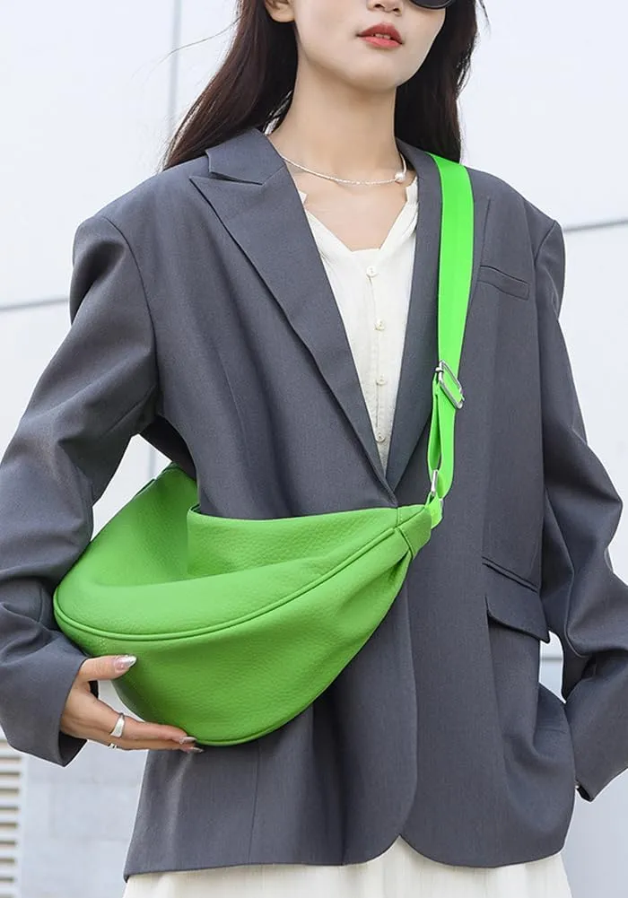Molodo Crossbody Bags for Women Soft PU Leather Crescent Shoulder Bag Casual Hobo Bag Purses for Work Travel