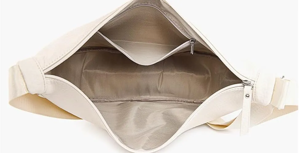 Molodo Crossbody Bags for Women Soft PU Leather Crescent Shoulder Bag Casual Hobo Bag Purses for Work Travel
