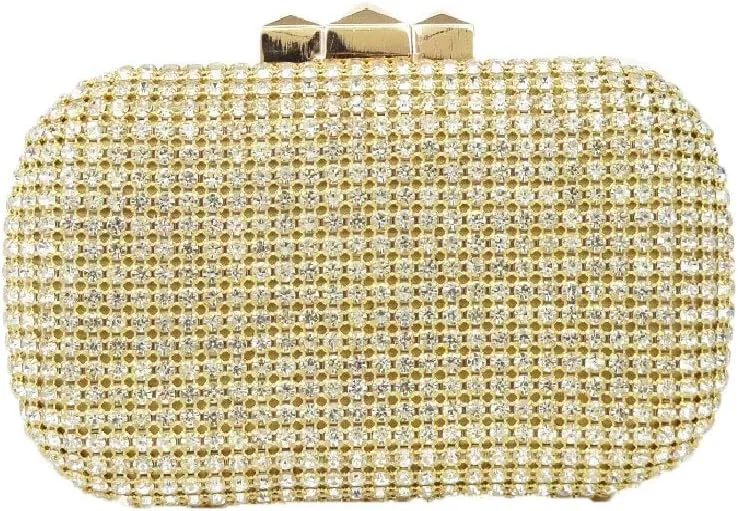 Multi Color Rhinestone Evening Clutch Bag