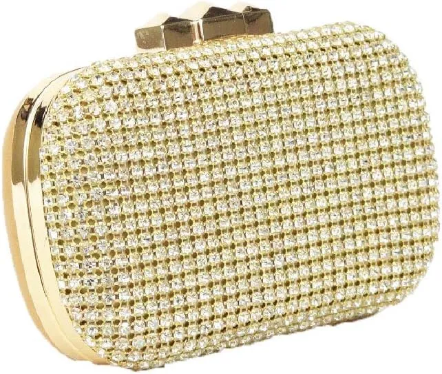 Multi Color Rhinestone Evening Clutch Bag