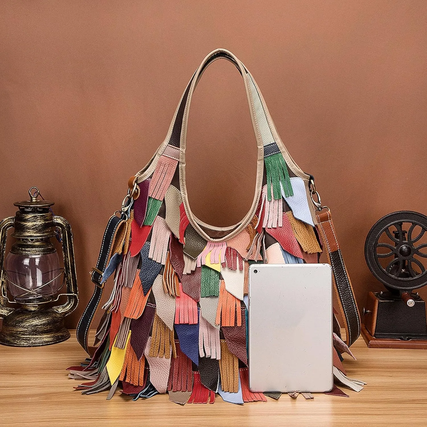 Multipurpose Design Satchel, Large Capacity Leather Handbag for Women, Handle Shopping Shoulder Bags, Hobo Bag