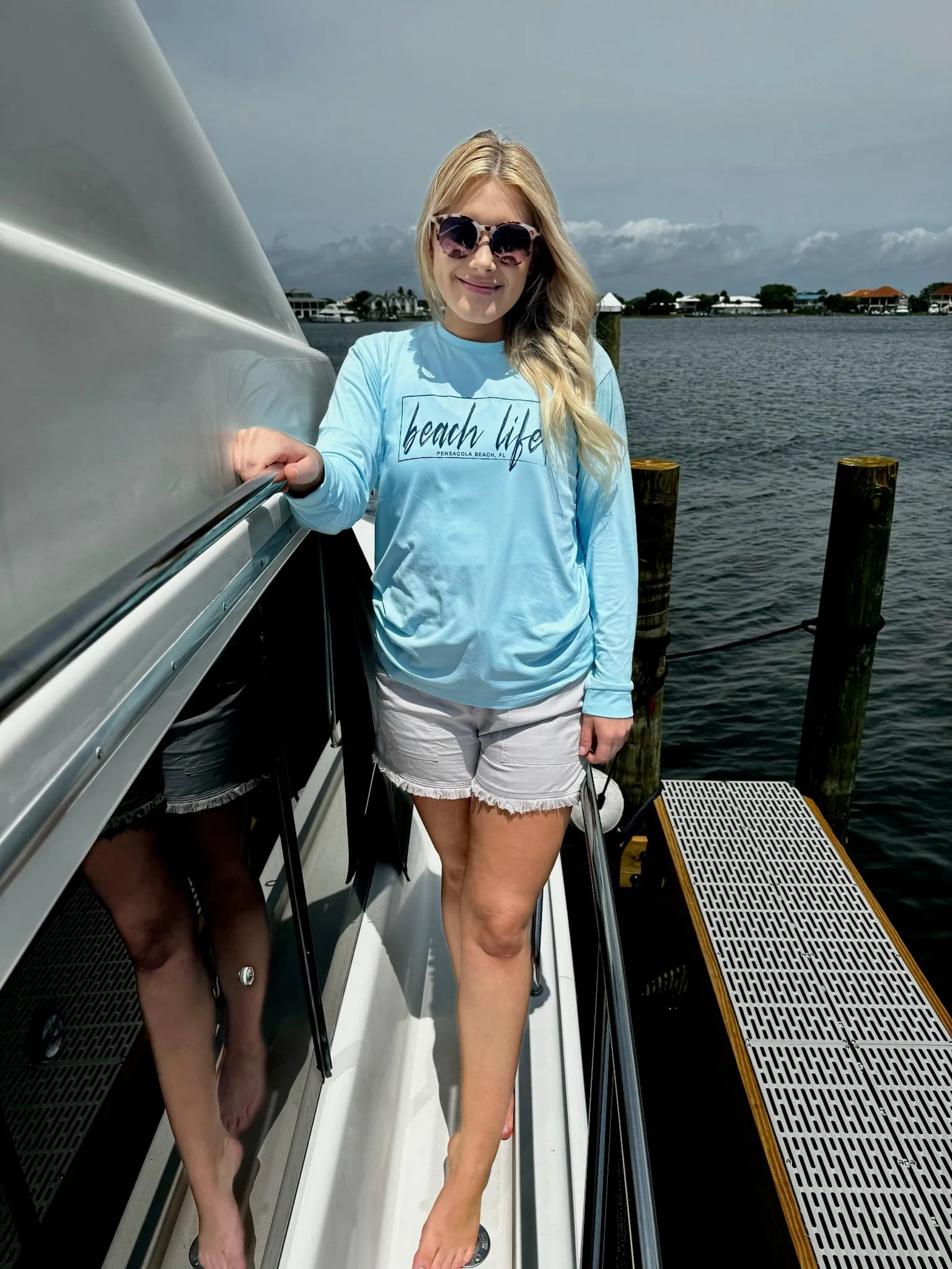 Pensacola Beach Life Long Sleeve with SPF in 3 colors Clearance Final sale