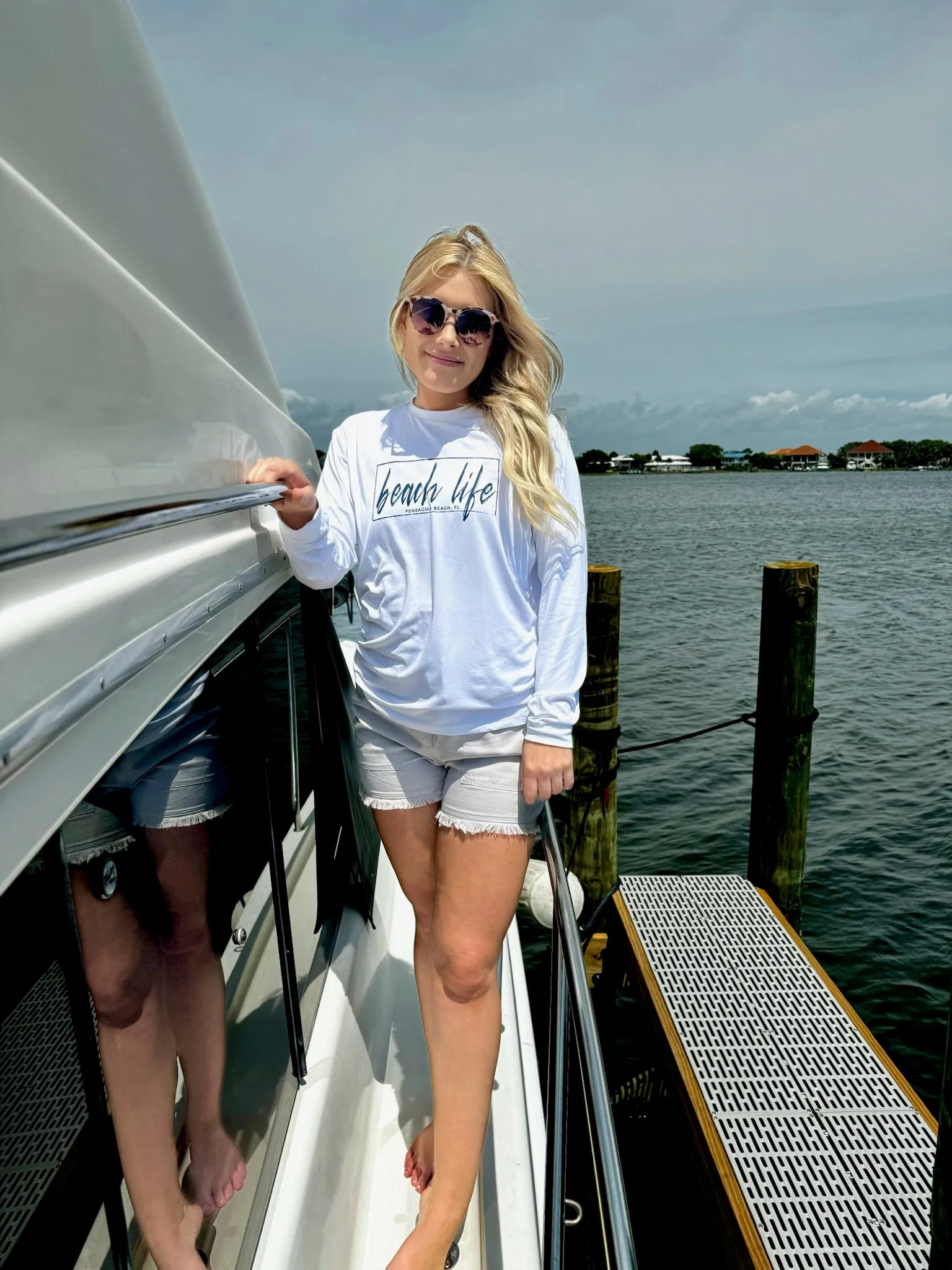 Pensacola Beach Life Long Sleeve with SPF in 3 colors Clearance Final sale