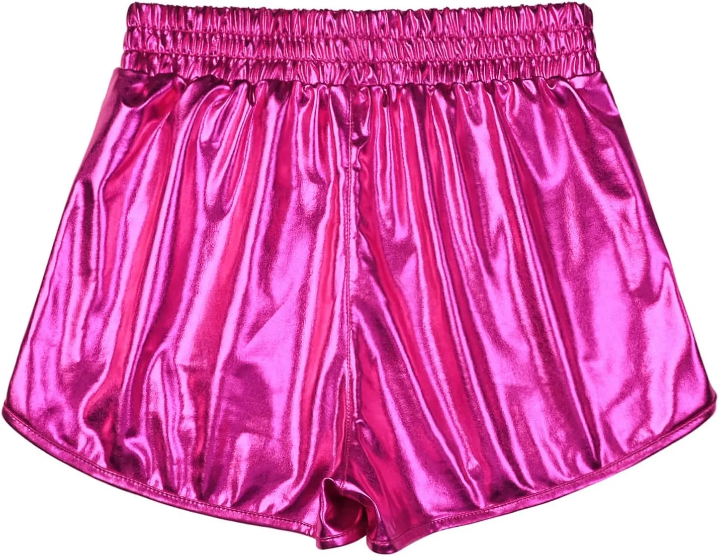 Perfashion Women's Metallic Shiny Shorts Sparkly Hot Yoga Outfit
