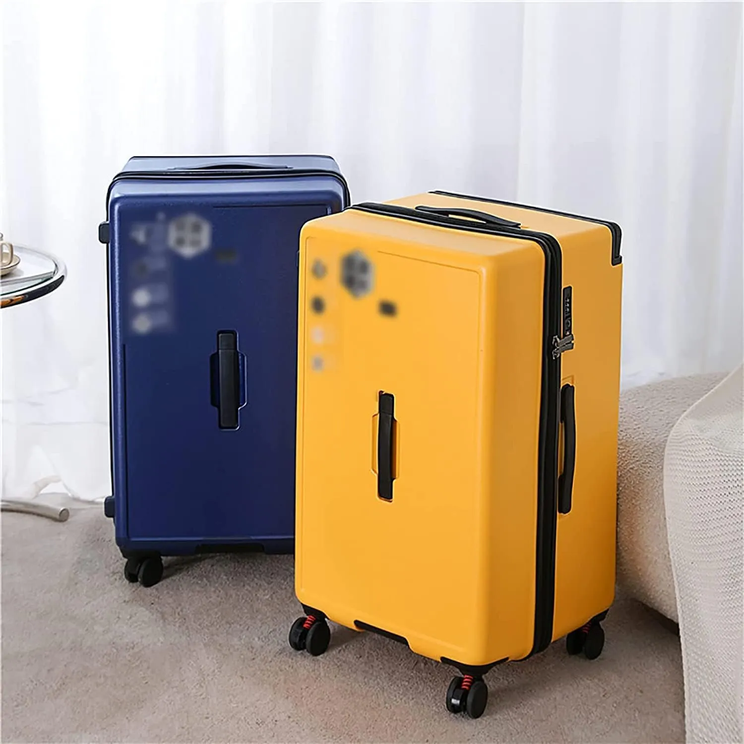 portable Luggage Suitcases With Wheels Large-capacity Luggage Hard Shell Combination Lock Carry On Luggage Fashion Safe Drop-proof Suitcase exquisite (G 28 inches)