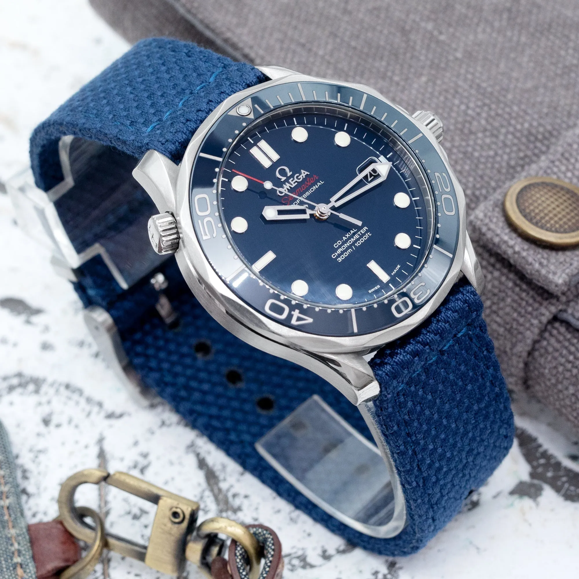 Q.R. 2-pcs Premium Nylon weaved, Navy Blue