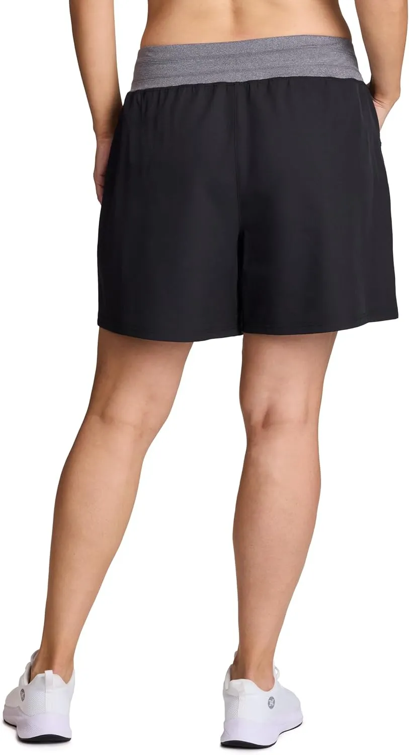 RBX Active Women's Relaxed Fit Breathable Ventilated Stretch Woven Athletic Walking Short with Pockets