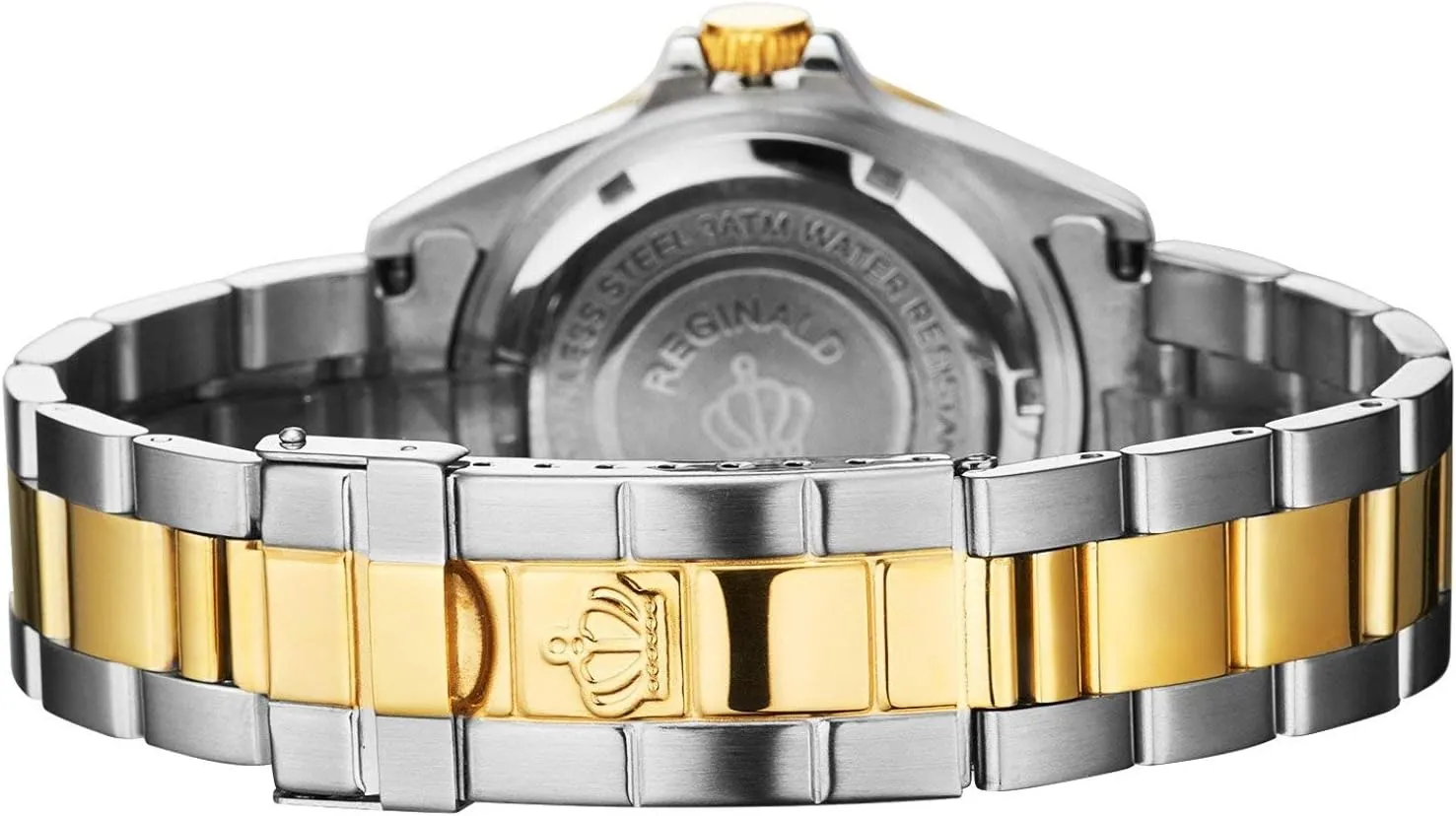 Reginald Men Watch Rotatable Bezel Waterproof Sapphire Stainless Steel Date Quartz Black Watches