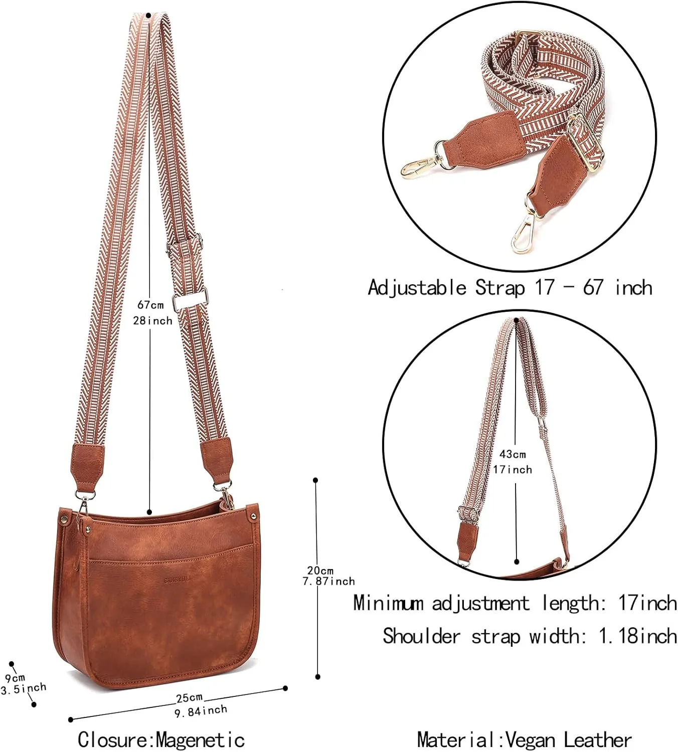 Retro women's single shoulder handbag Purse,for Women Vegan Leather Shoulder Handbag Soft Work Shopper Crossbody Satchel