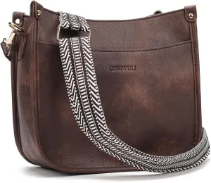 Retro women's single shoulder handbag Purse,for Women Vegan Leather Shoulder Handbag Soft Work Shopper Crossbody Satchel