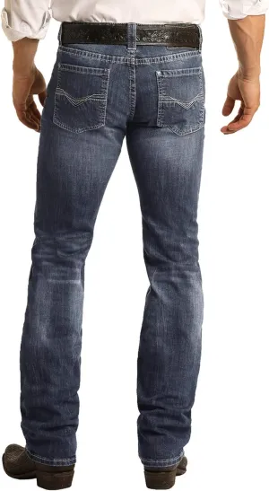 Rock & Roll Denim Relaxed Fit Straight Bootcut Jeans #M0S1437