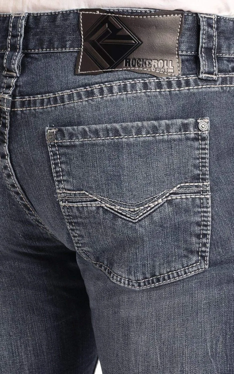Rock & Roll Denim Relaxed Fit Straight Bootcut Jeans #M0S1437
