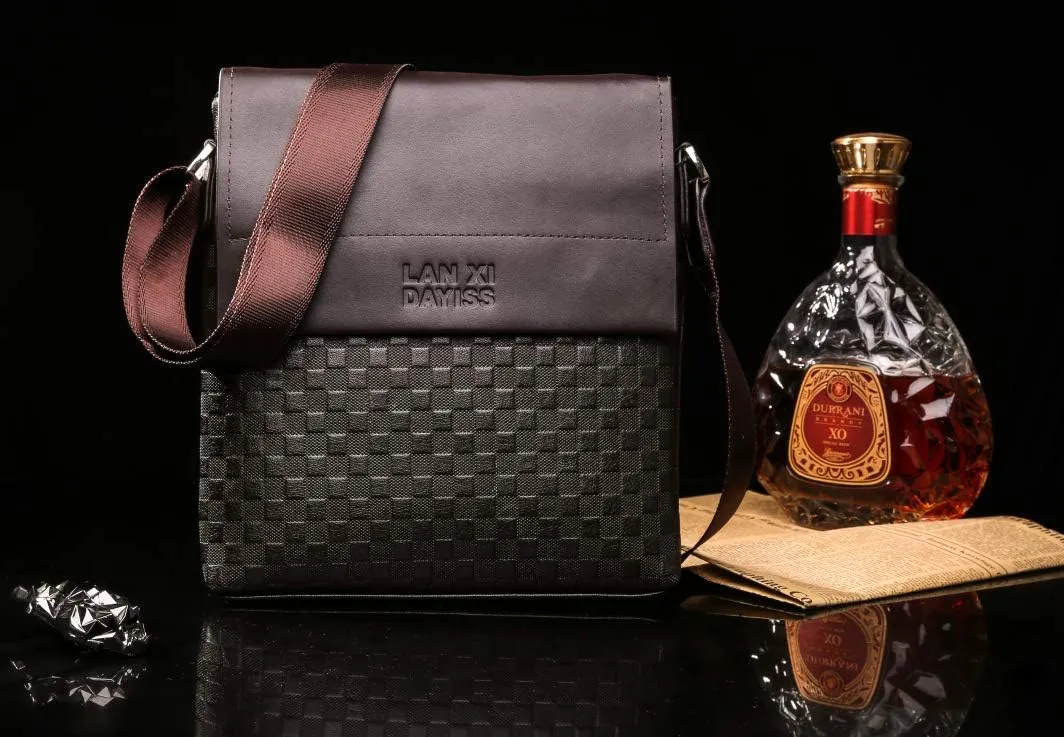 Sac bandoulire sacoche homme PU simili cuir
