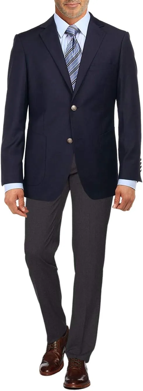 Salvatore Exte Men's 2 Button Sport Coat Suit Jacket Separate Modern Fit Blazer