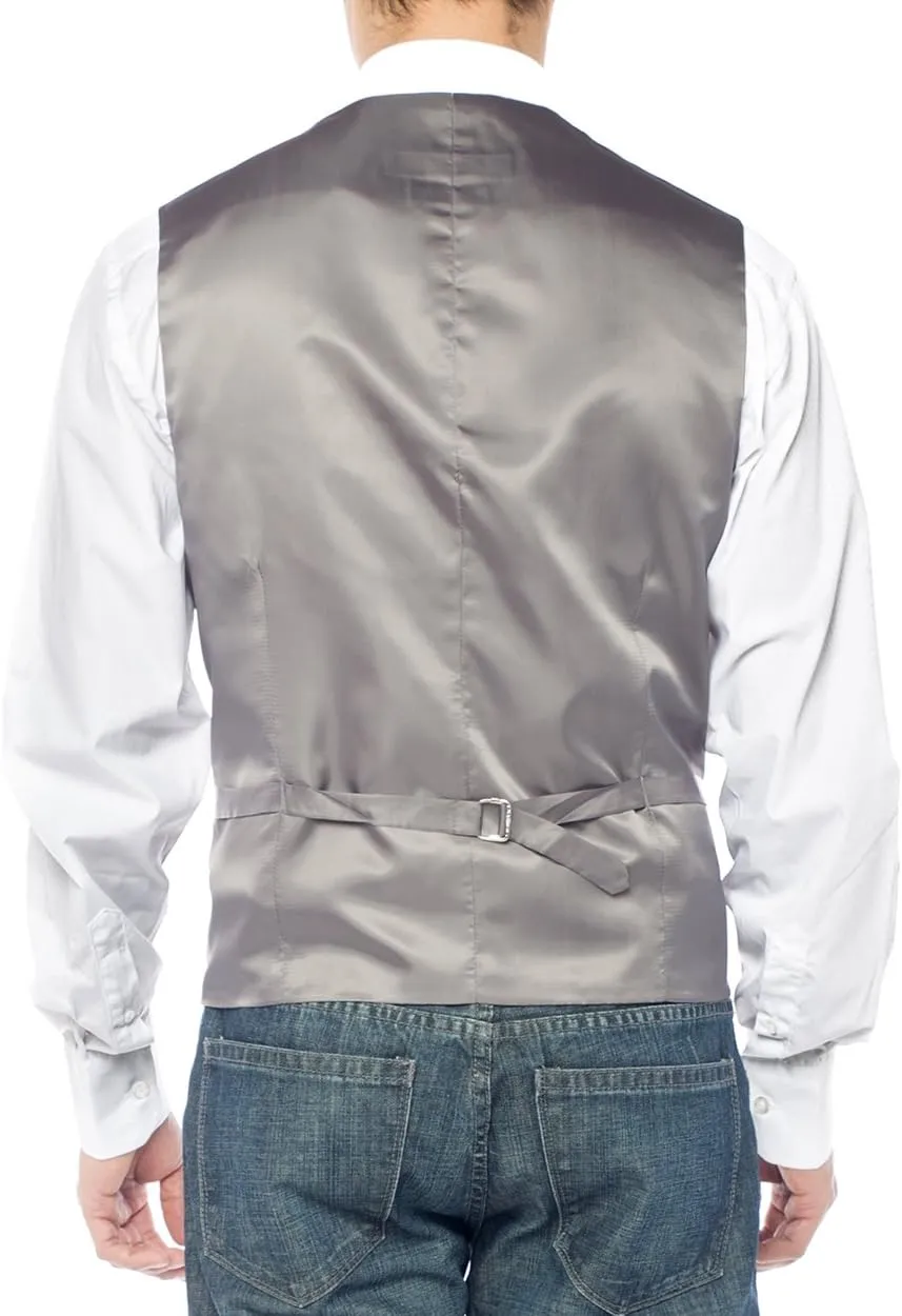 Salvatore Exte Men's Notch Lapel Casual Vest Modern Fit Dress Suit Waistcoat